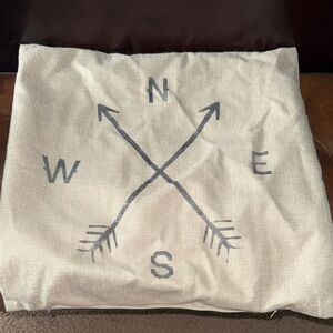 Compass Design Throw Pillow Cover